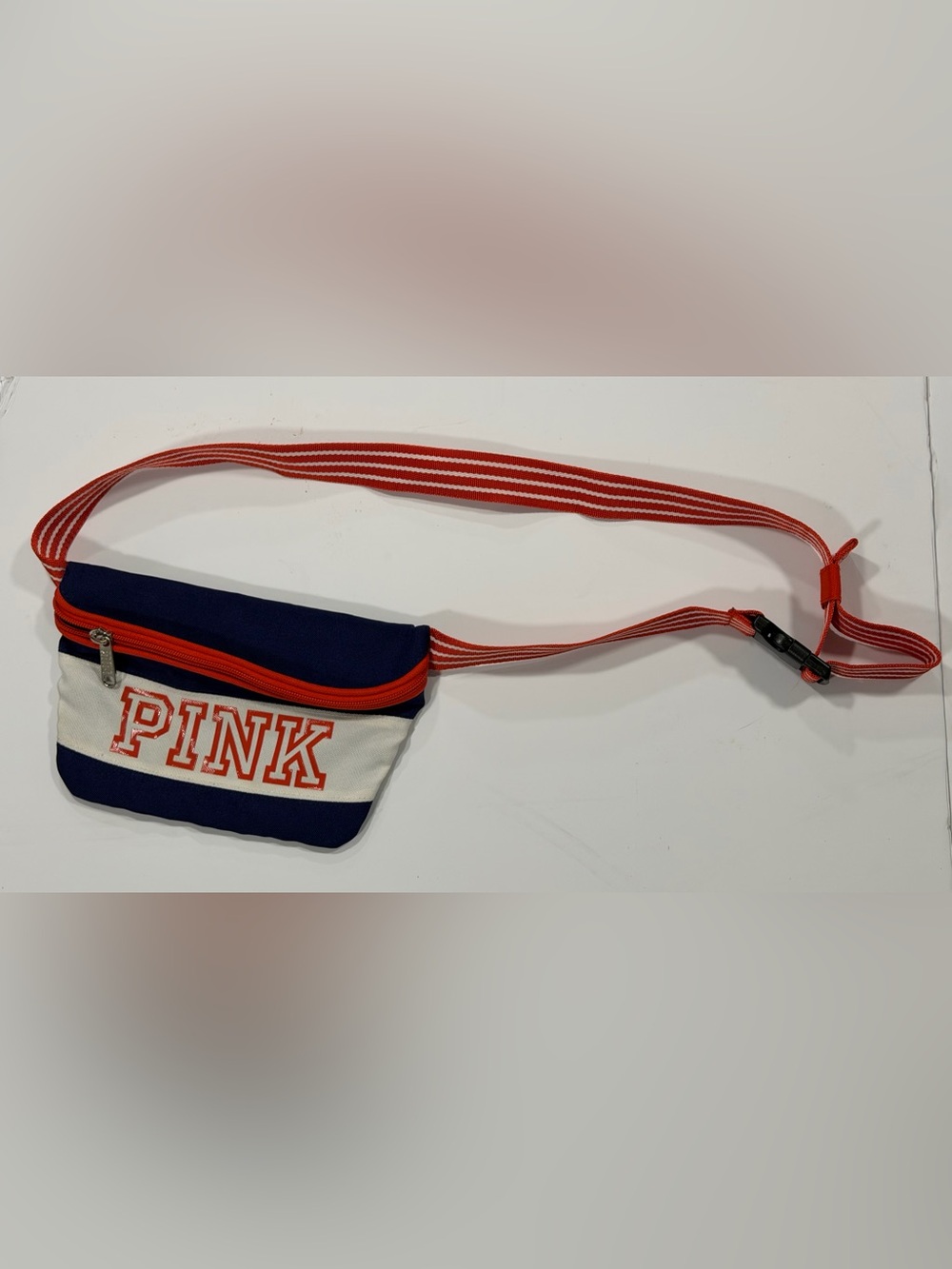 PINK Victoria's Secret Navy, White and Red Crossbody Pouch